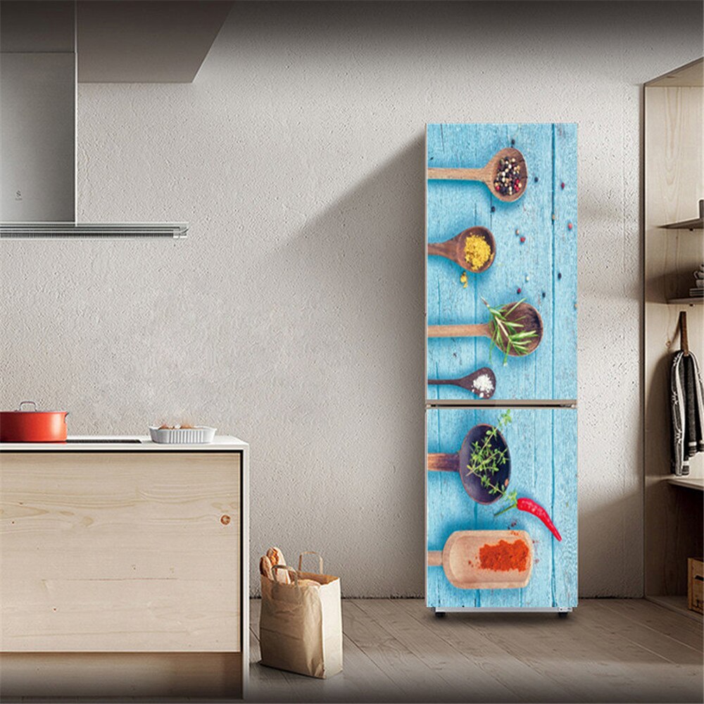 Refrigerator Door Cover Stickers Wallpaper