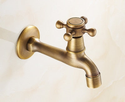 Antique Design Brass Outdoor Garden Laundry Room Faucet