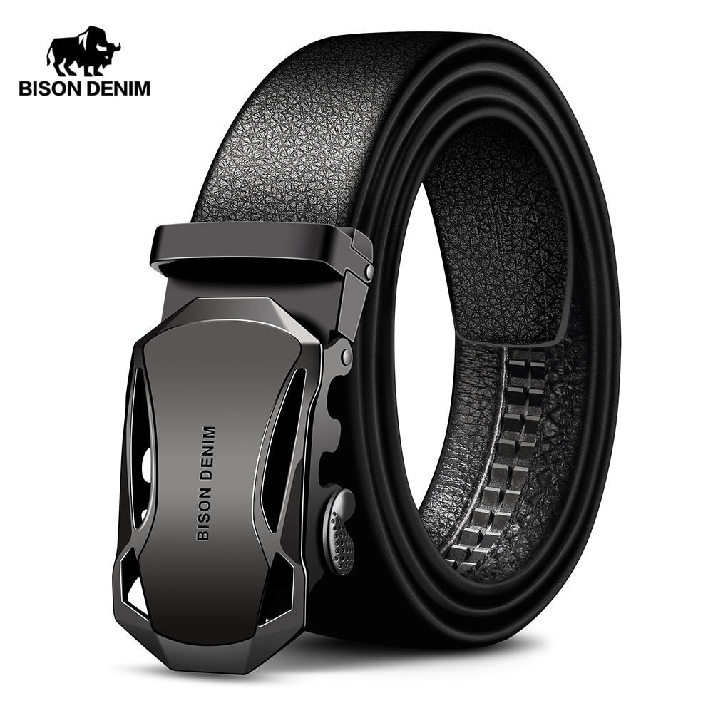 Men's Genuine Leather Belt With Automatic Fashion Buckle