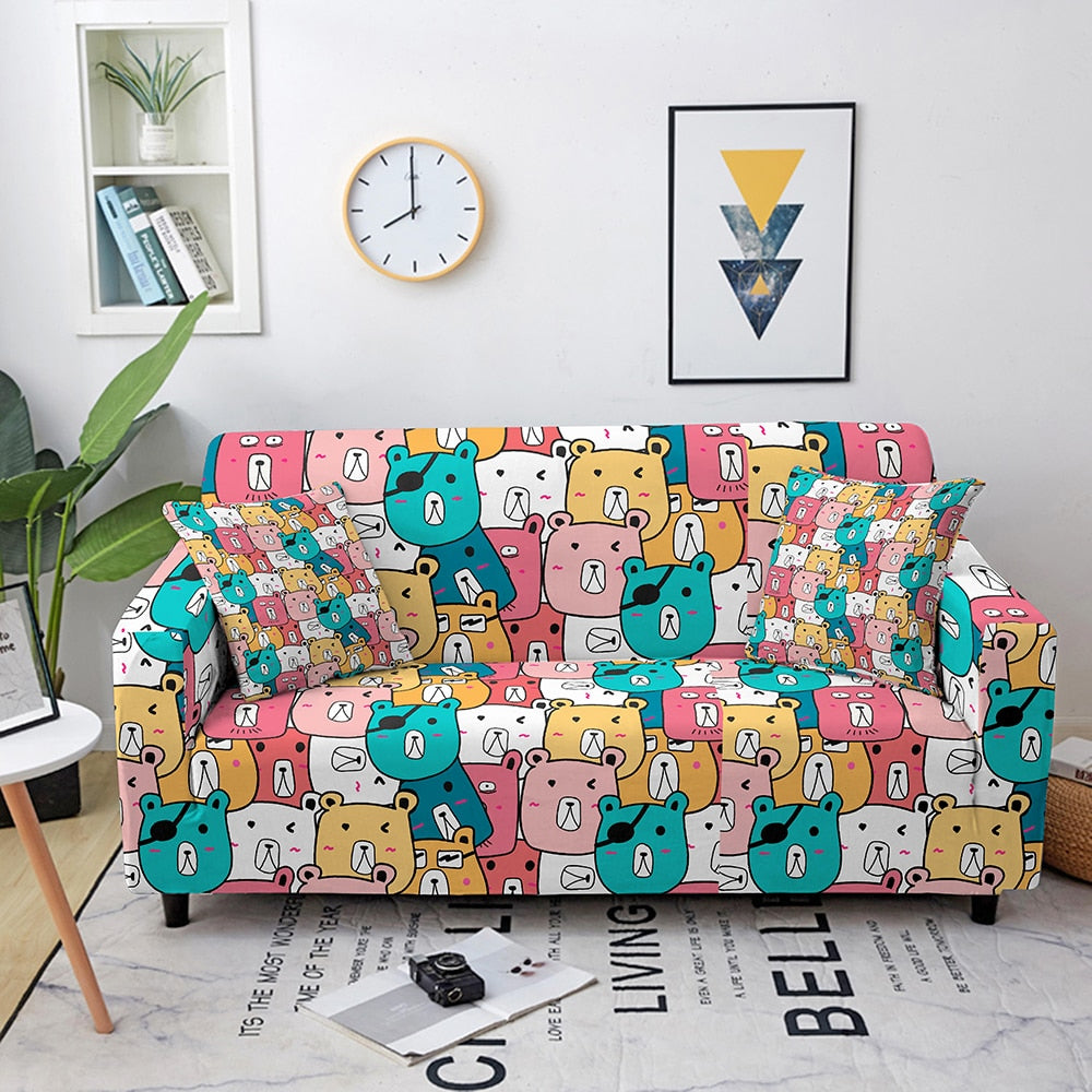 Enchanted Menagerie: Whimsical Animal Sofa Cover Series