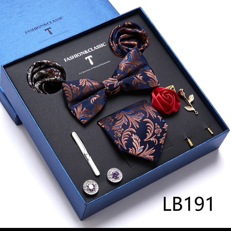 8 Piece Men's Luxury Neck Tie Gift Box Set