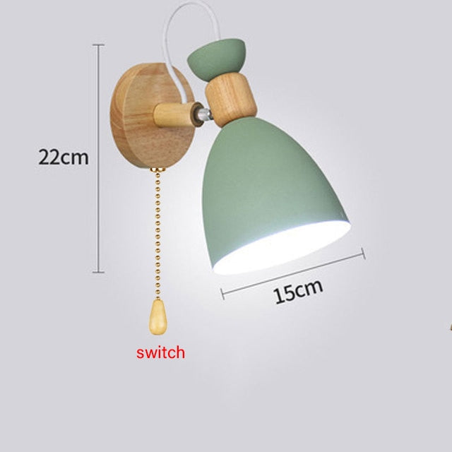 Wooden Minimalist LED Wall Mounted Light Fixture