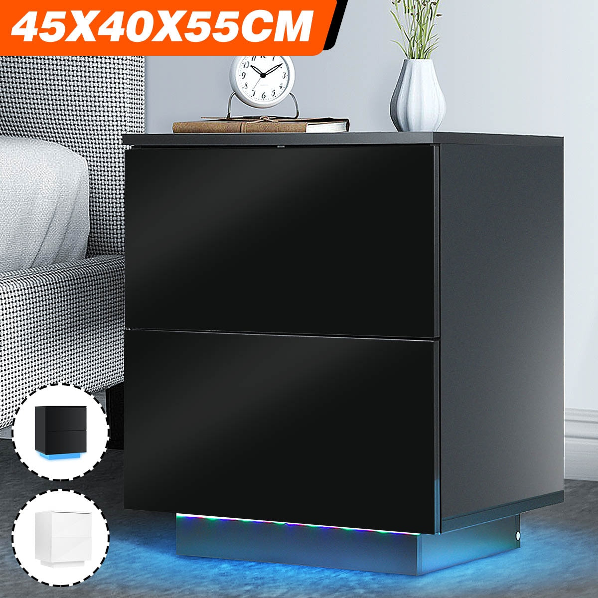 Lit Modern Coffee Table Night Stand