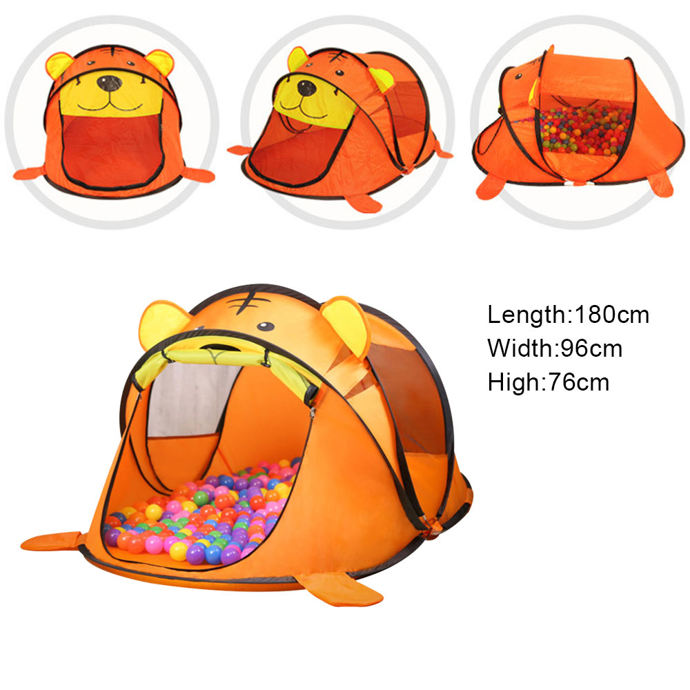 Cute Playtime Tiger Indoor Pop Up Toy Tent For Kids