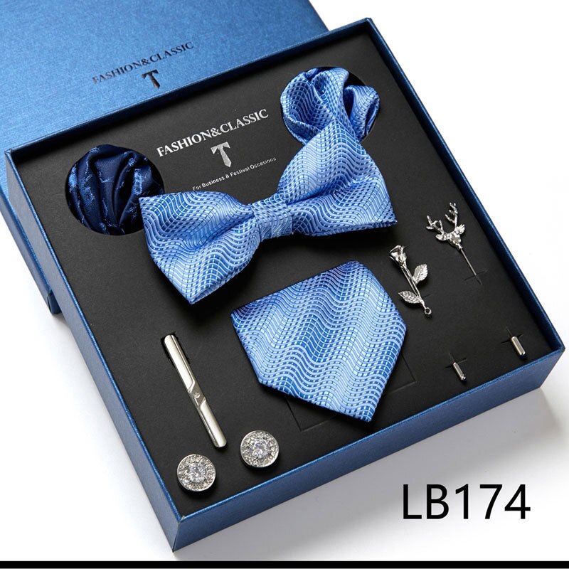 8 Piece Men's Luxury Neck Tie Gift Box Set