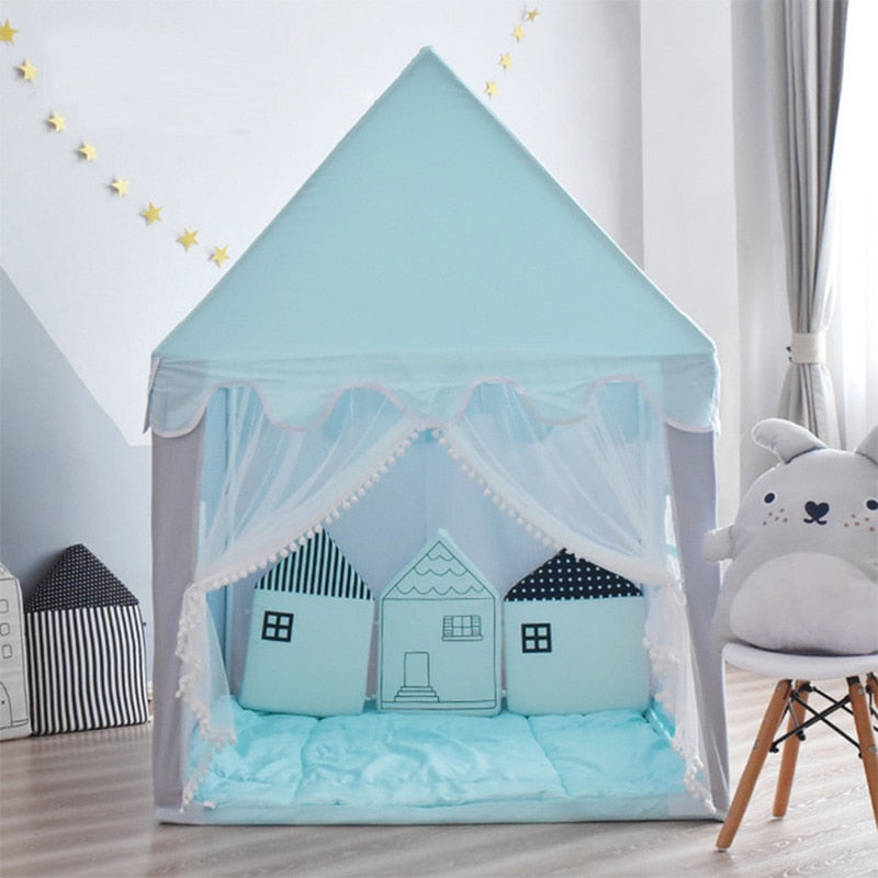 Children Playhouse Castle Indoor Tent With Lights