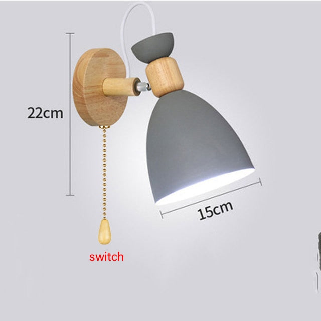 Wooden Minimalist LED Wall Mounted Light Fixture