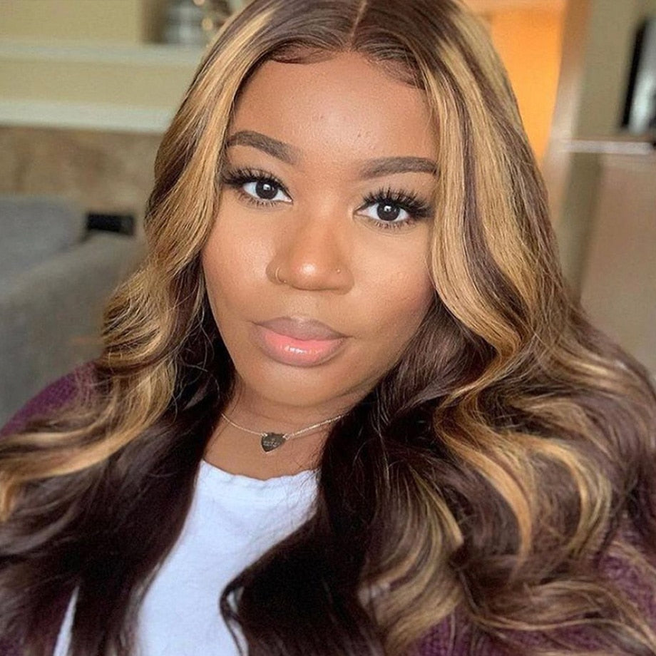 30 Inch Ombre Honey Blonde Lace Wig