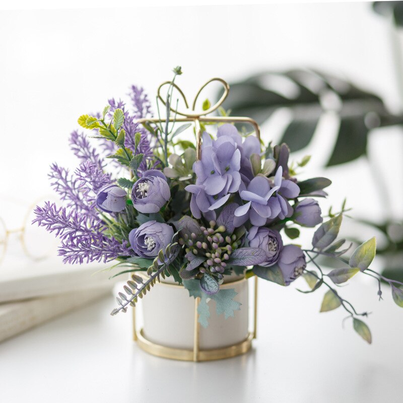 Rose Bouquet Centerpiece Potted Flower