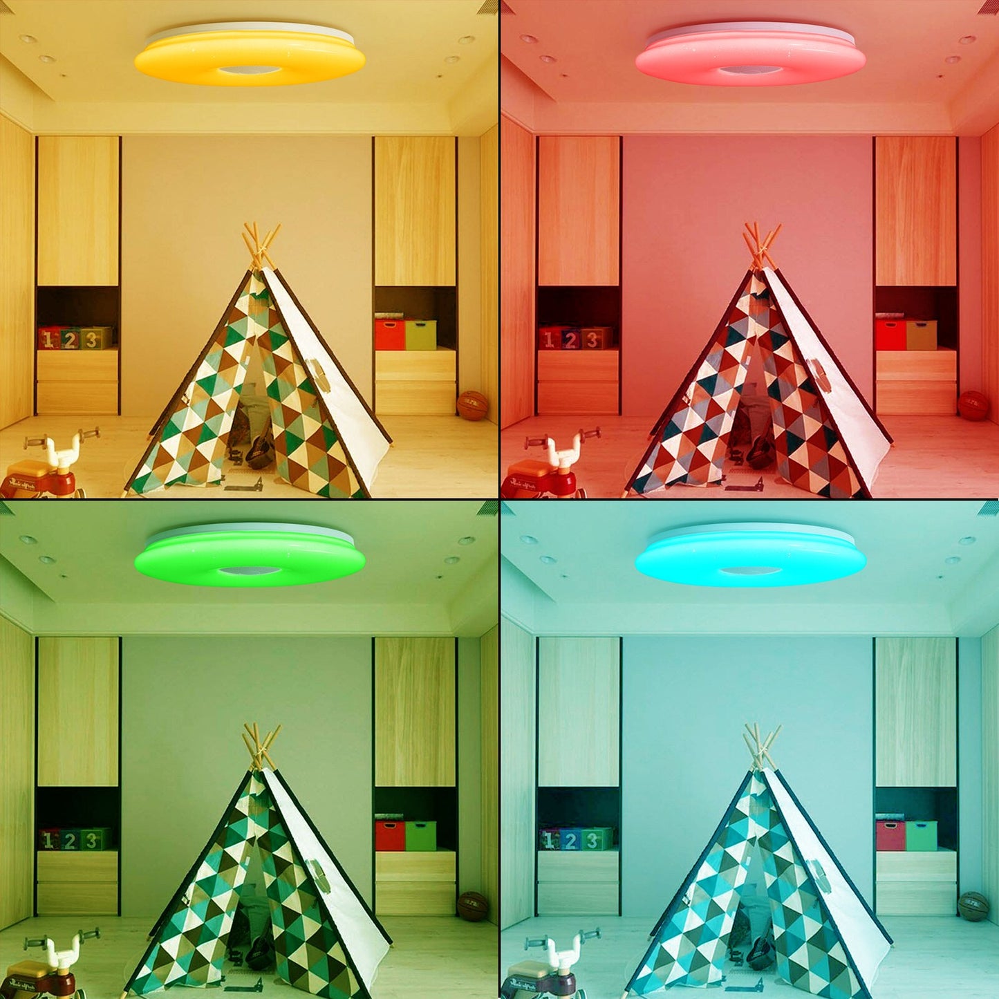 Color Changing Adjustable Voice Control Wifi Ceiling Lamp