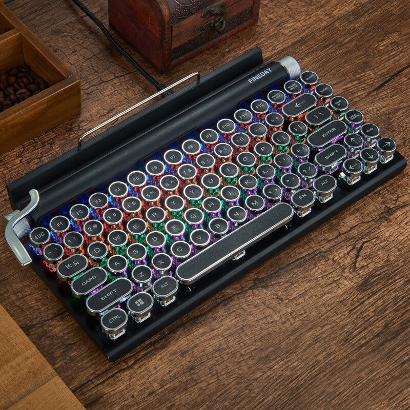 Vintage Style Typewriter Mechanical Keyboard