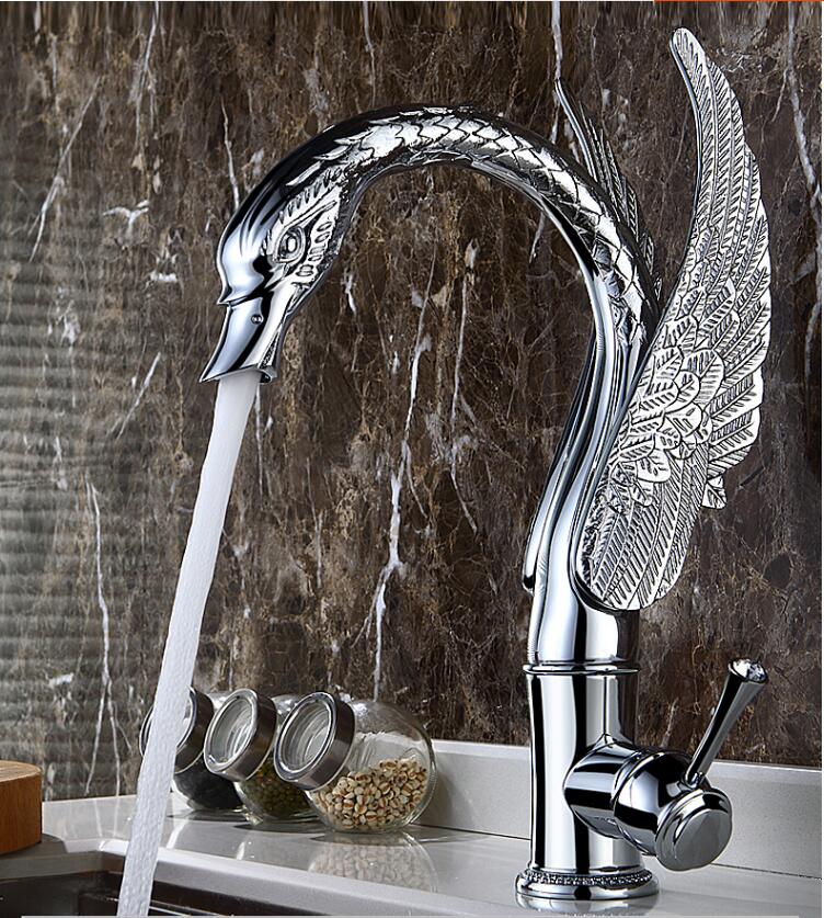 Luxury Design Brass Swan Faucet