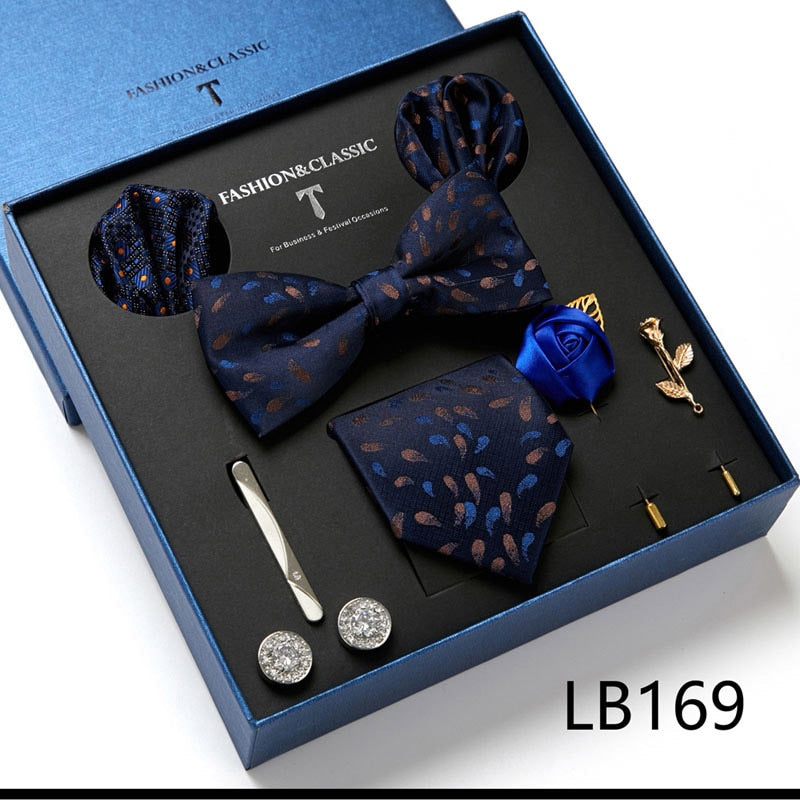 8 Piece Men's Luxury Neck Tie Gift Box Set