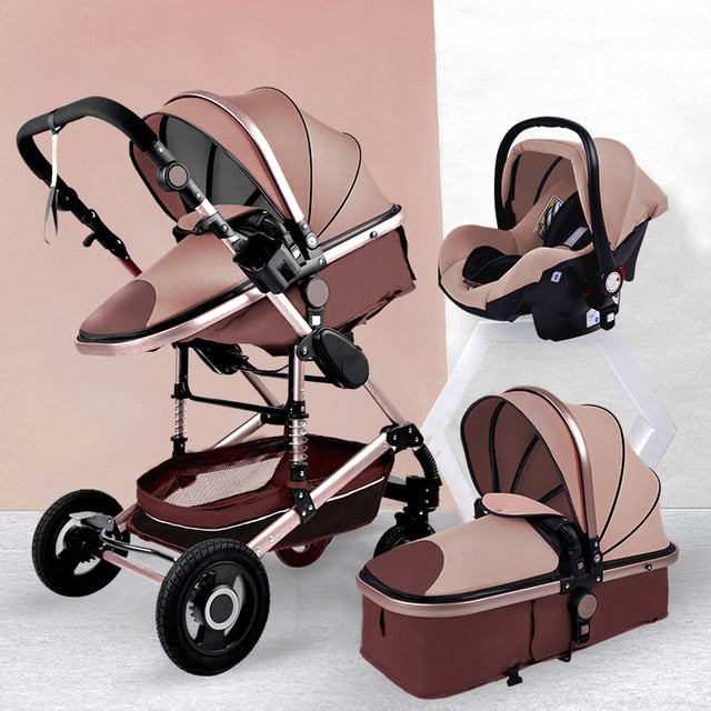 Deluxe 3 Piece Baby Stroller And Carriage