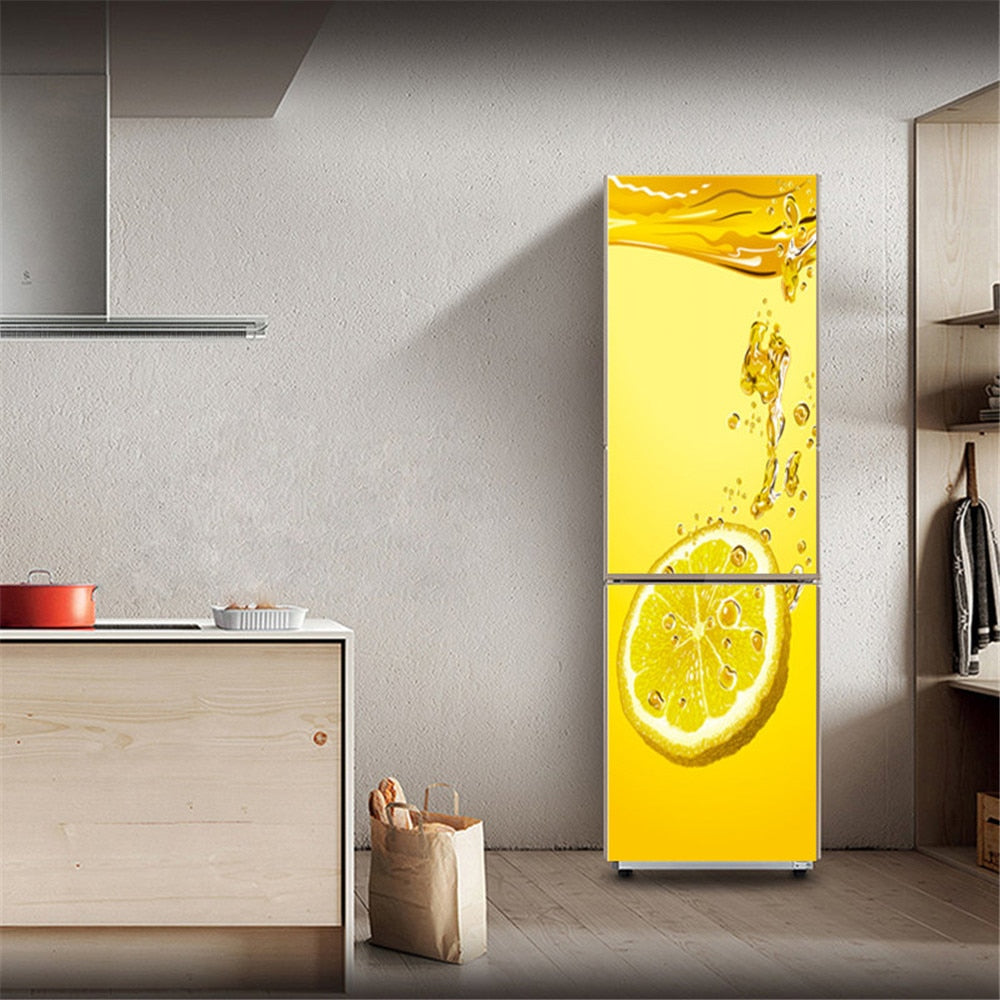 Refrigerator Door Cover Stickers Wallpaper