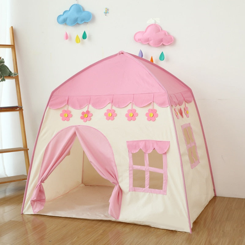 Children Playhouse Castle Indoor Tent With Lights