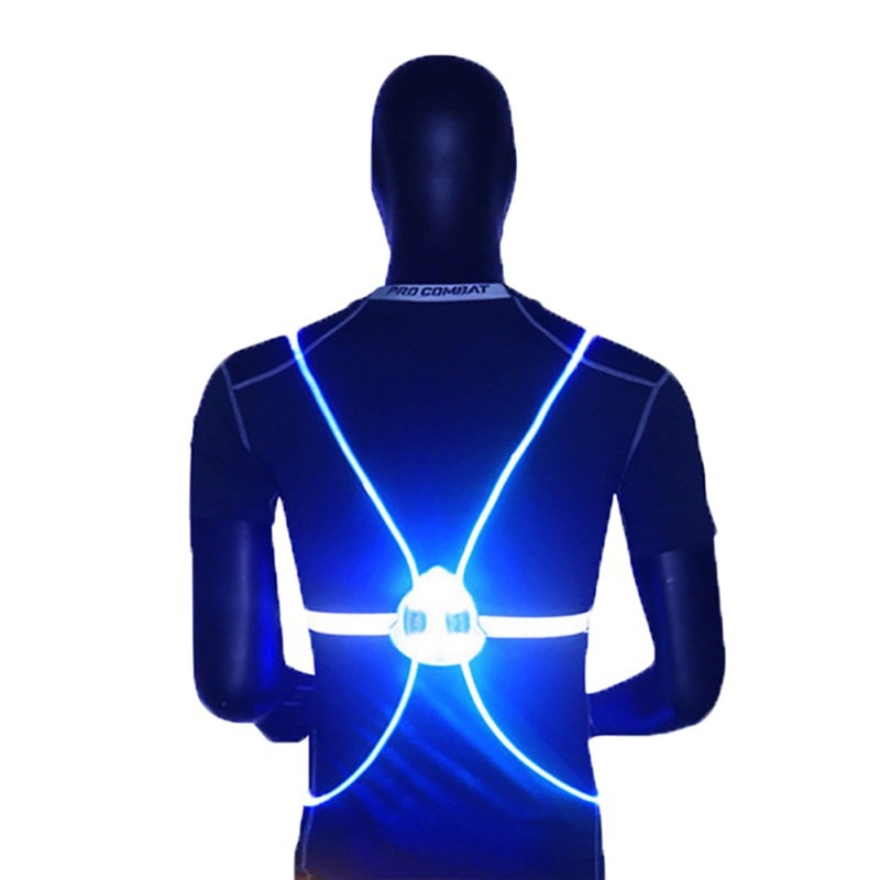 Safety First Reflective LED Lighted Cycling Vest