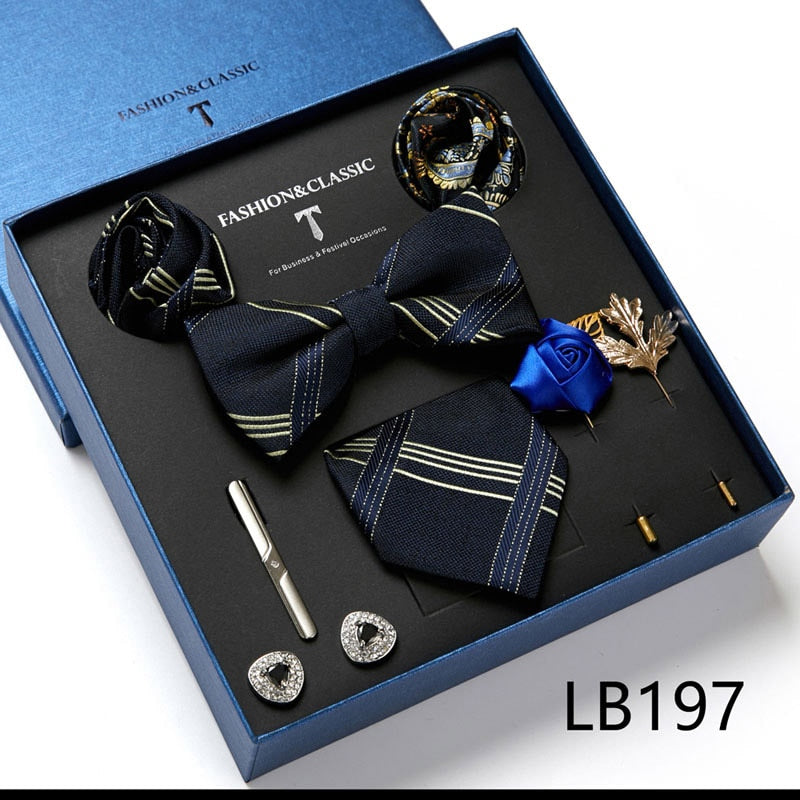 8 Piece Men's Luxury Neck Tie Gift Box Set