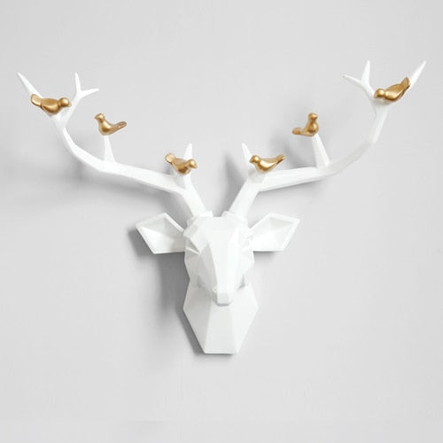 Deer Head Abstract Sculputre Wall Art