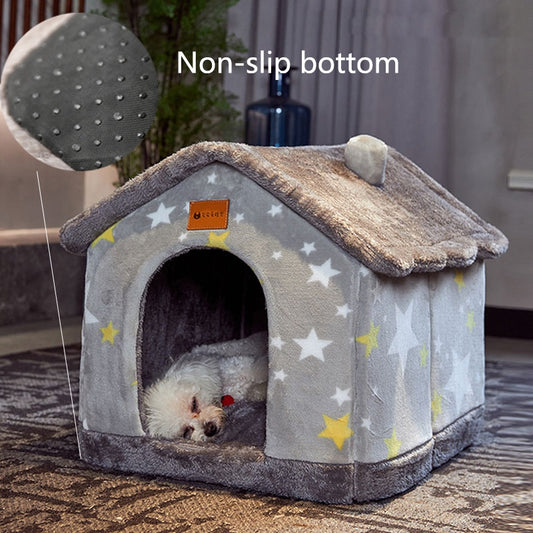 Plush Foldable Kennel Pet Bed