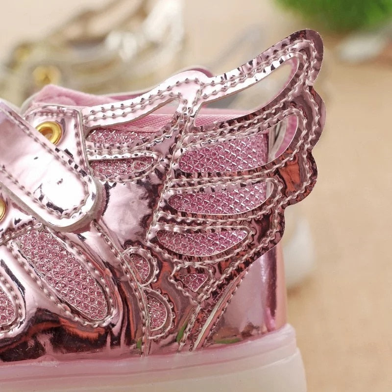 Kids Glitter High Top Shoes