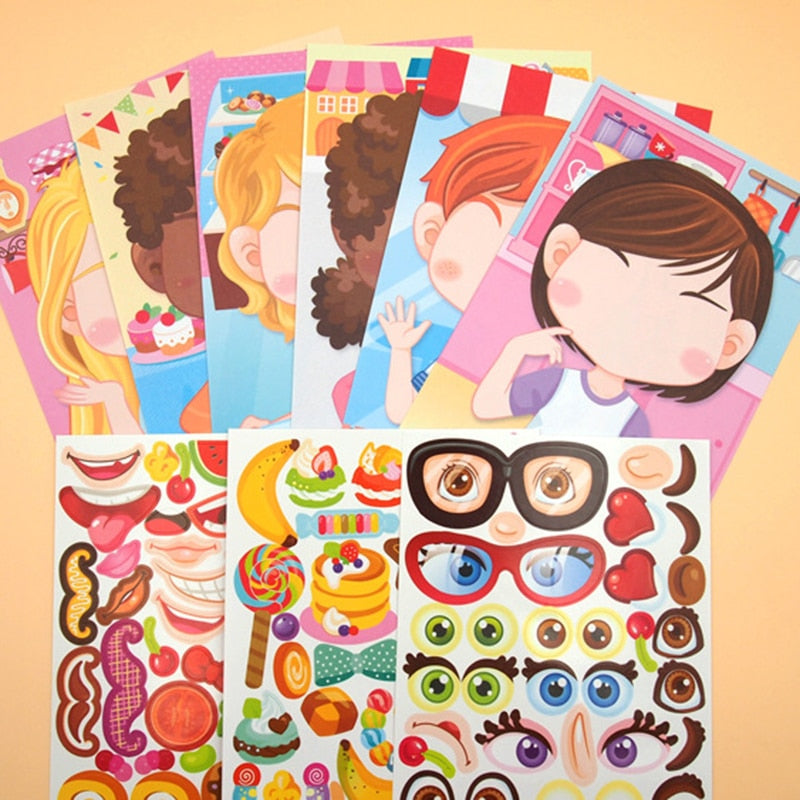 DIY Creative Make a Face Sticker Set