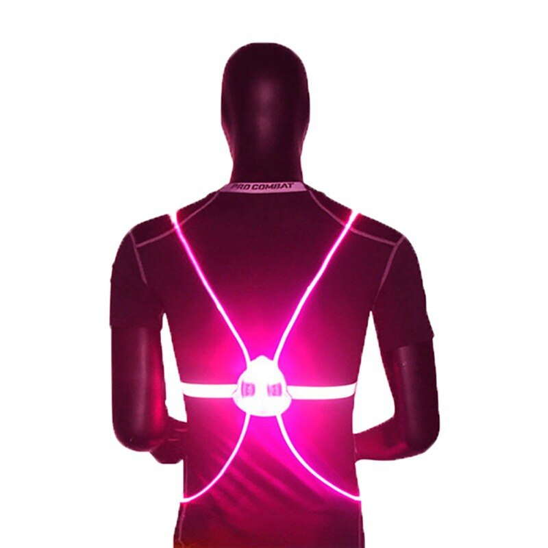 Safety First Reflective LED Lighted Cycling Vest