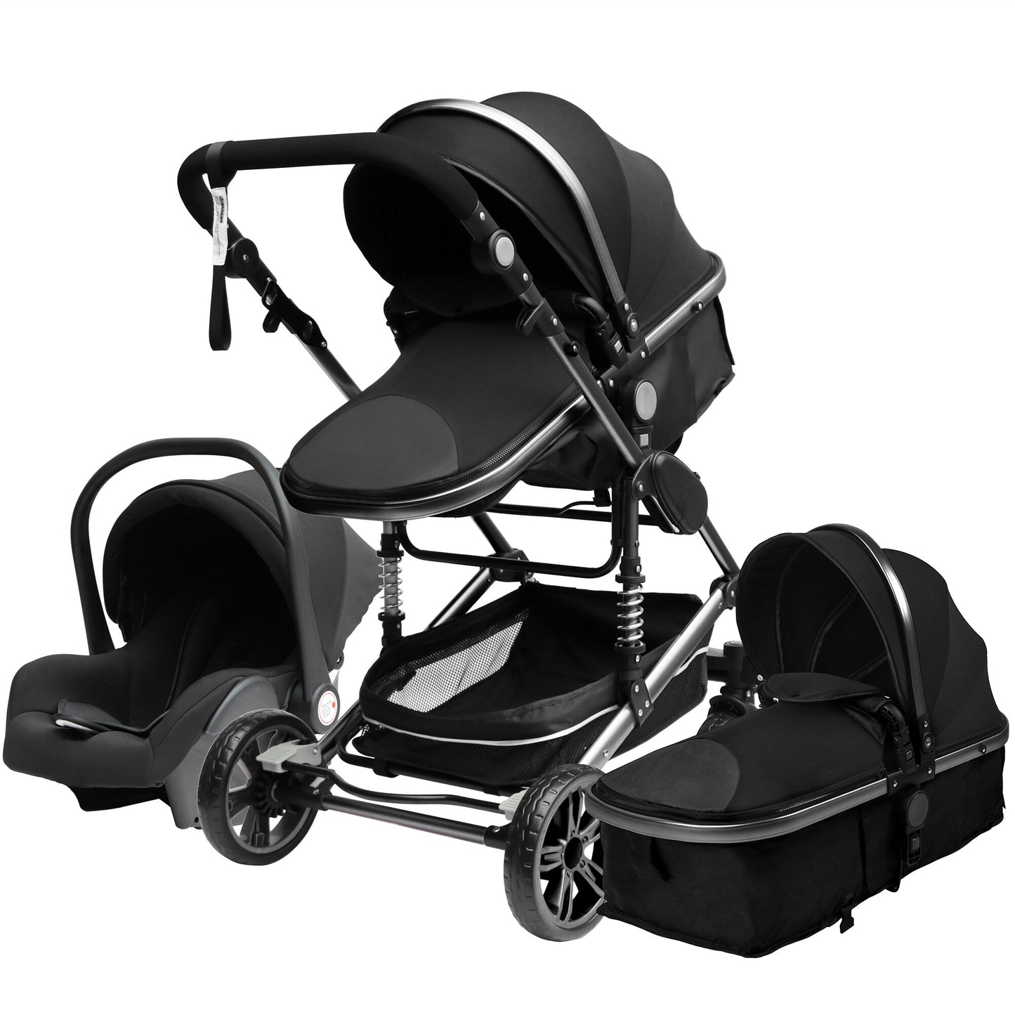 Deluxe 3 Piece Baby Stroller And Carriage