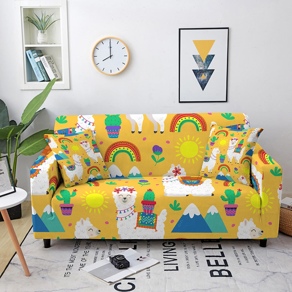 Enchanted Menagerie: Whimsical Animal Sofa Cover Series