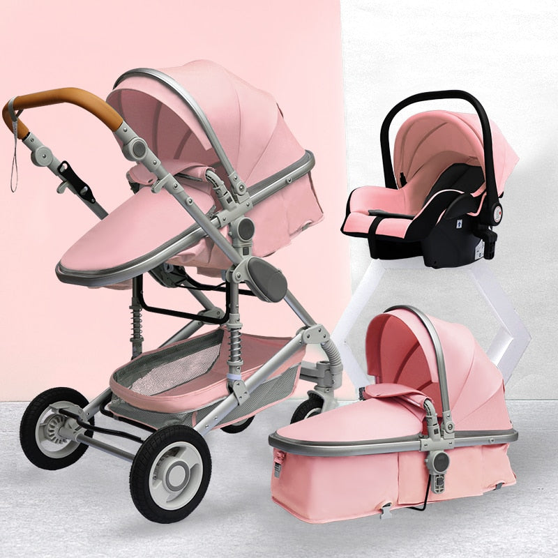 Deluxe 3 Piece Baby Stroller And Carriage