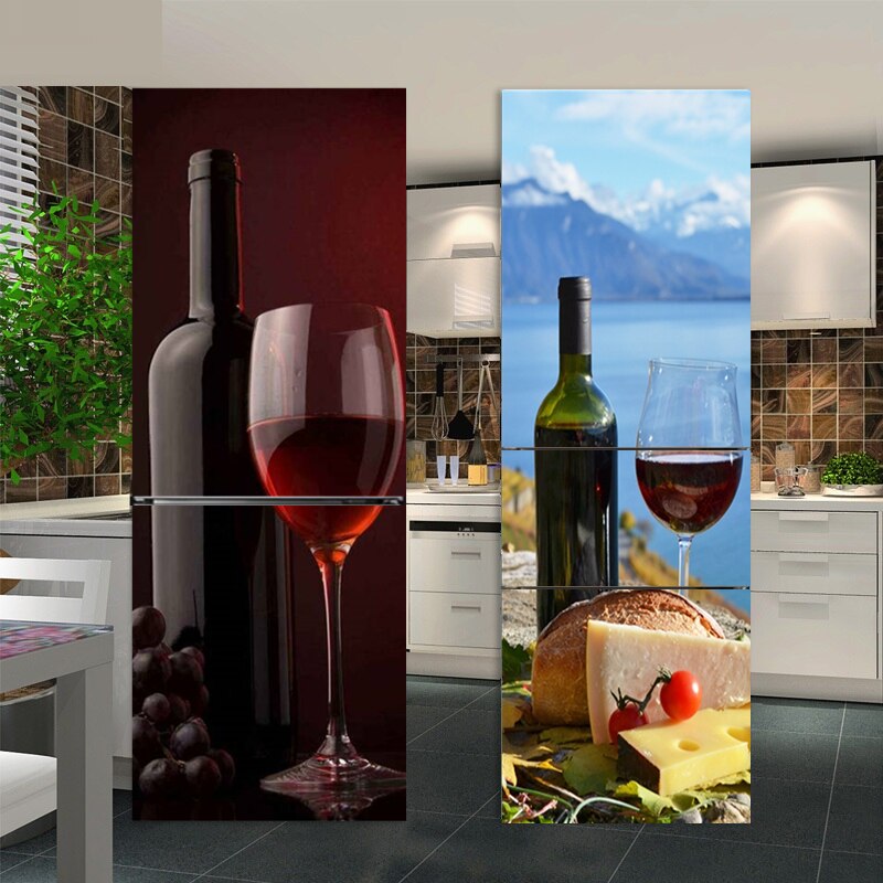 Refrigerator Door Cover Stickers Wallpaper