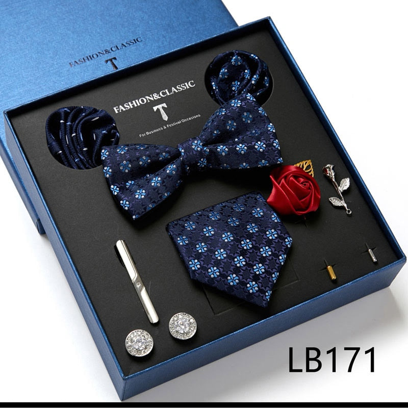 8 Piece Men's Luxury Neck Tie Gift Box Set