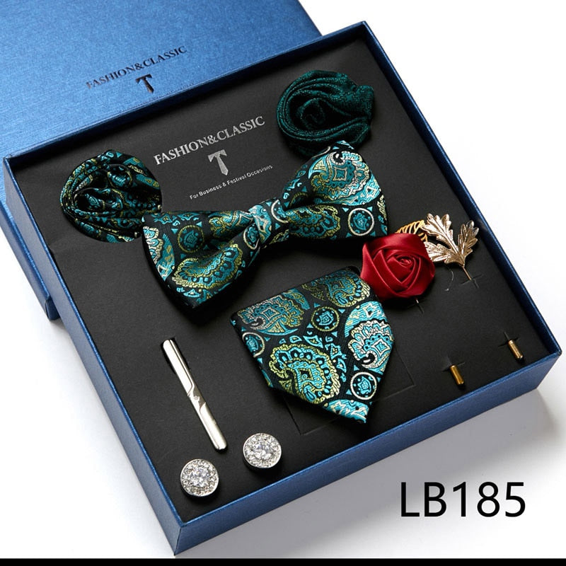 8 Piece Men's Luxury Neck Tie Gift Box Set