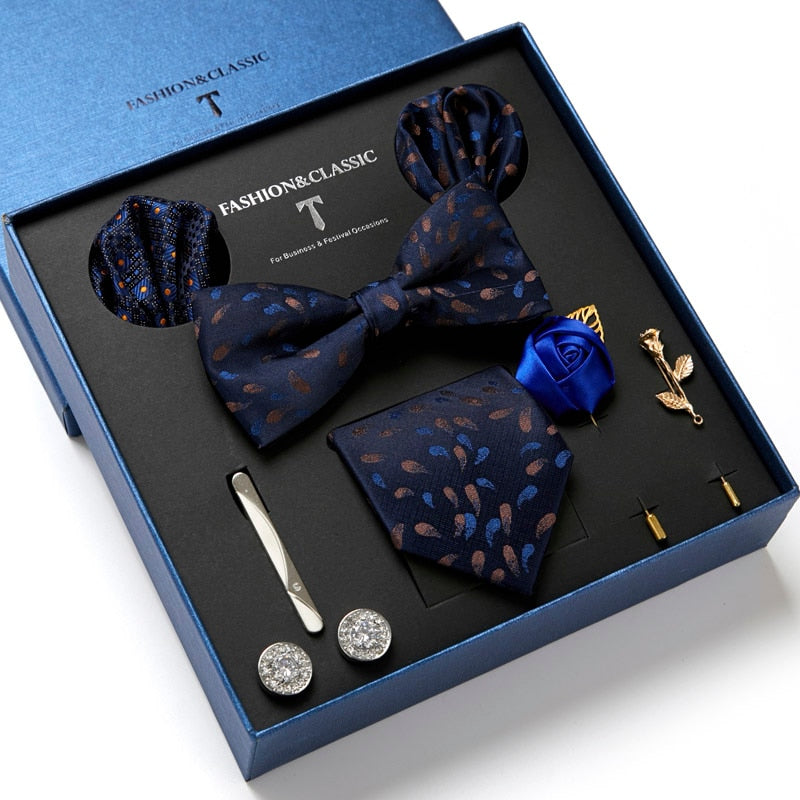 8 Piece Men's Luxury Neck Tie Gift Box Set