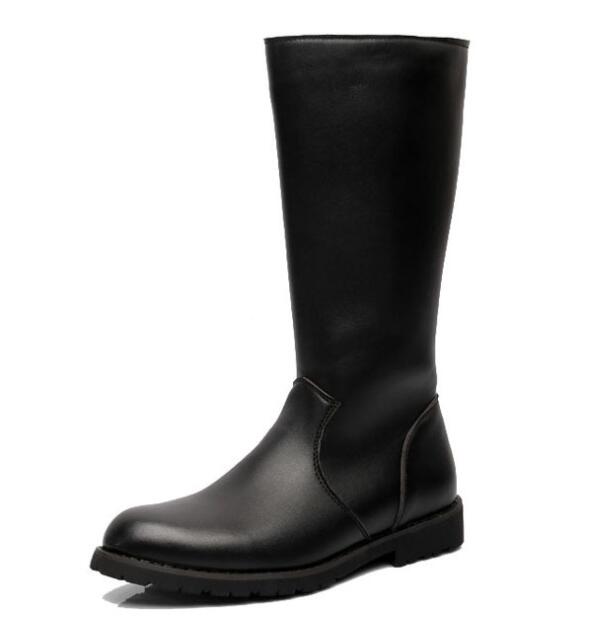 Men's Leather Motorcycle Casual Wear Dress Boots