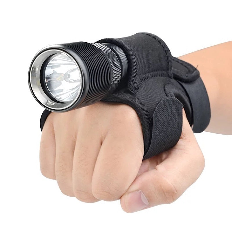 Scuba Diving Flashlight or Photography Equipment Holder Gloves