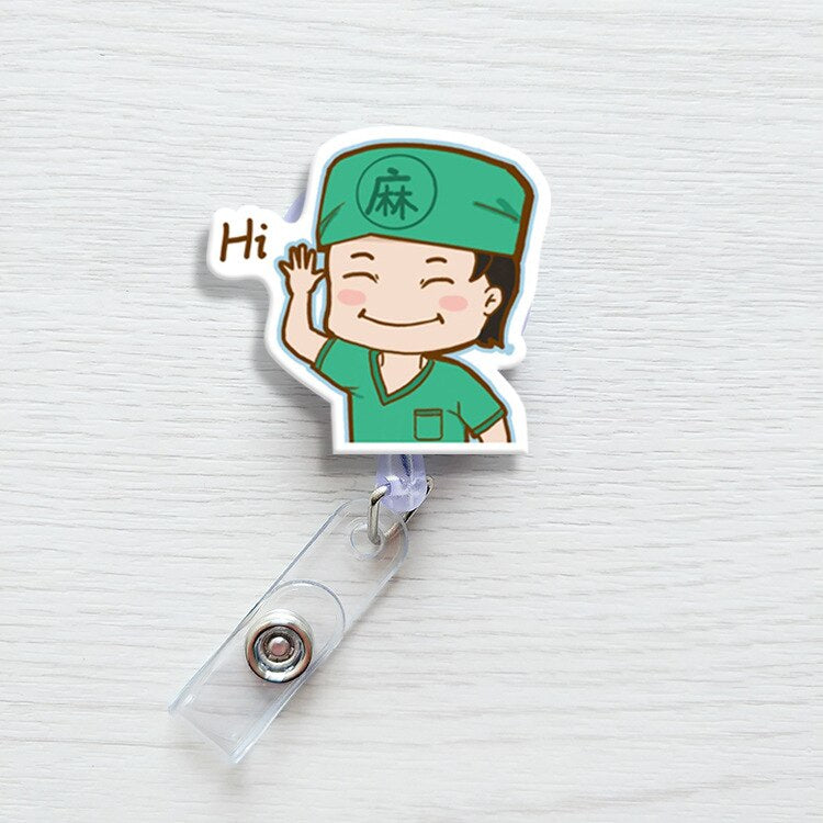 Cute Nurse's Badge Holder Clip