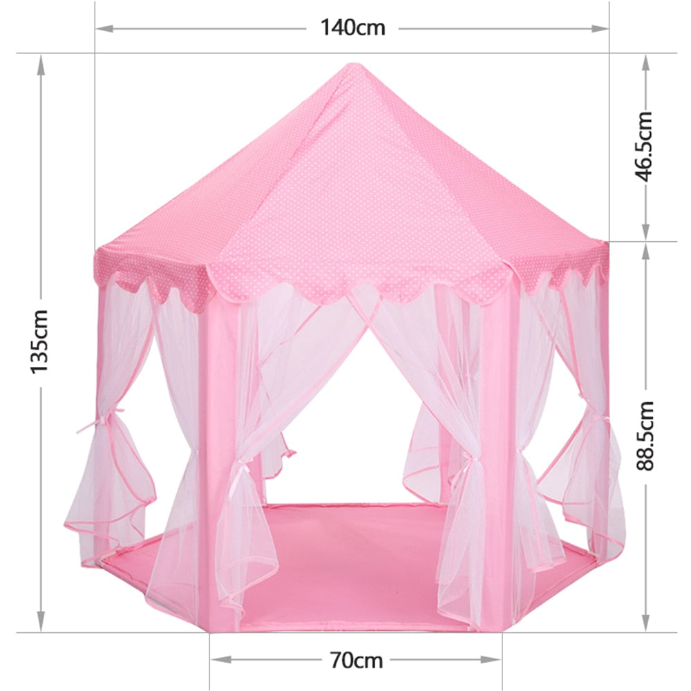 Children Playhouse Castle Indoor Tent With Lights