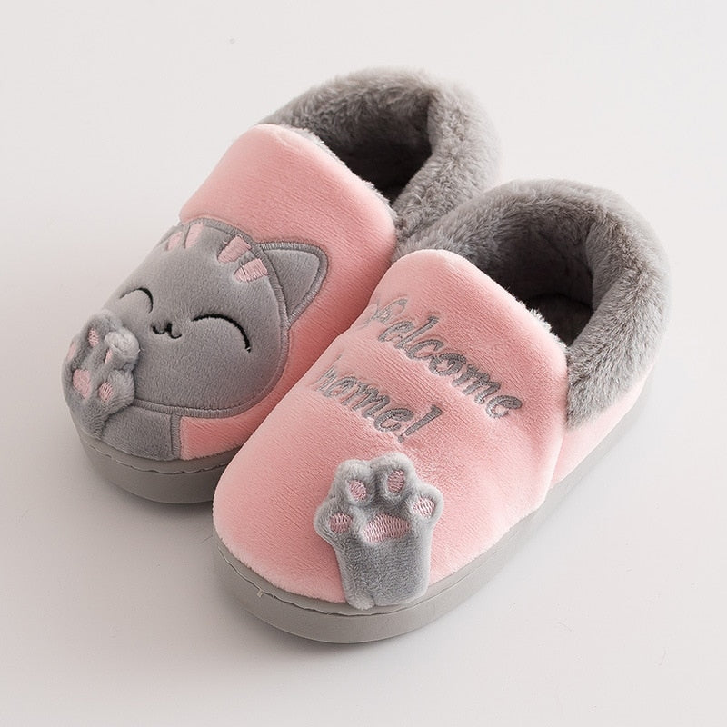 Kids Plush Warm House Slippers