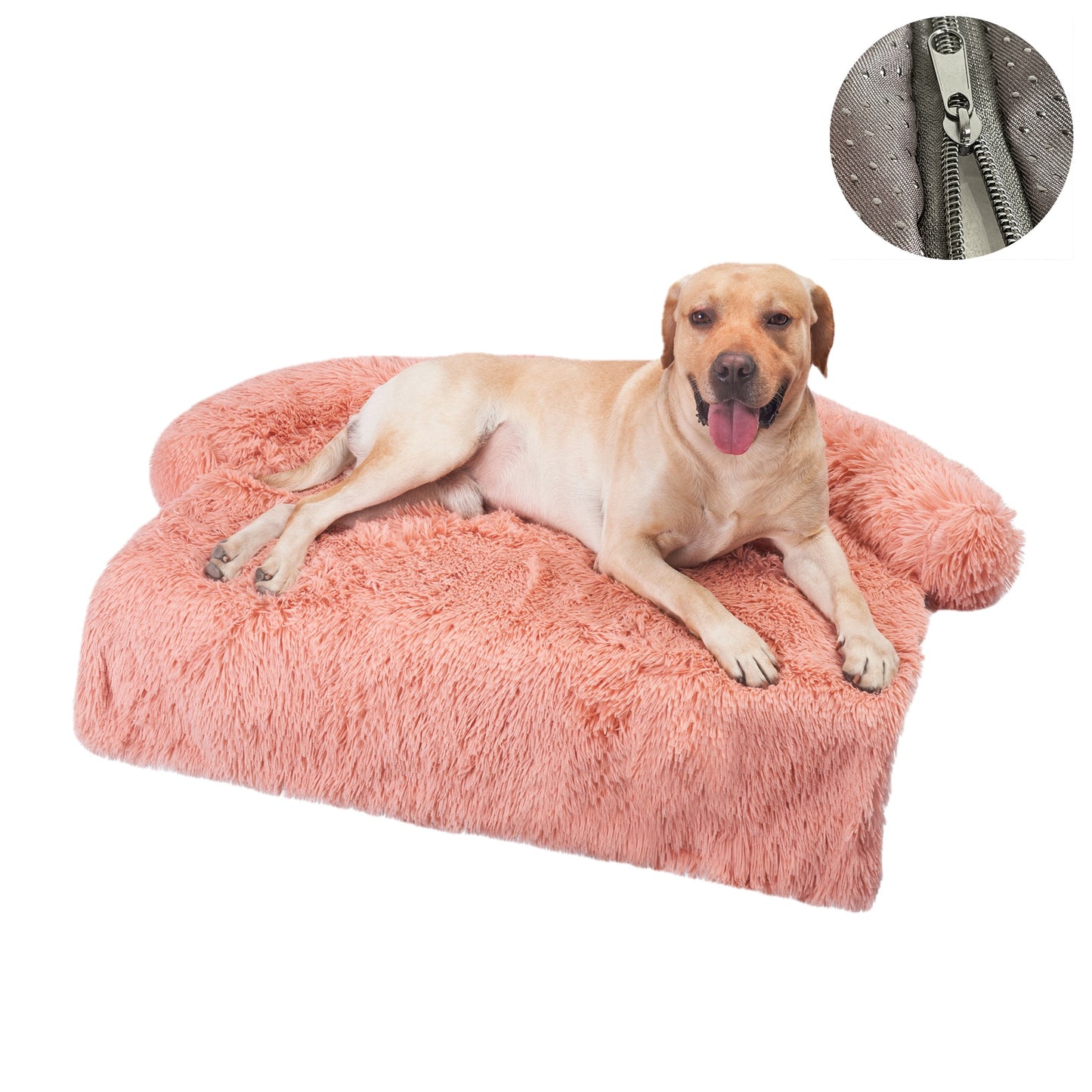 Washable Plush Pet Throw Bed