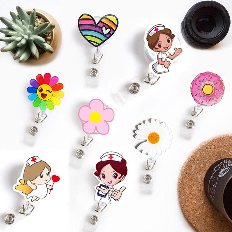 Cute Nurse's Badge Holder Clip