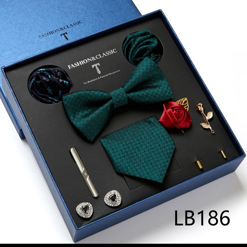 8 Piece Men's Luxury Neck Tie Gift Box Set