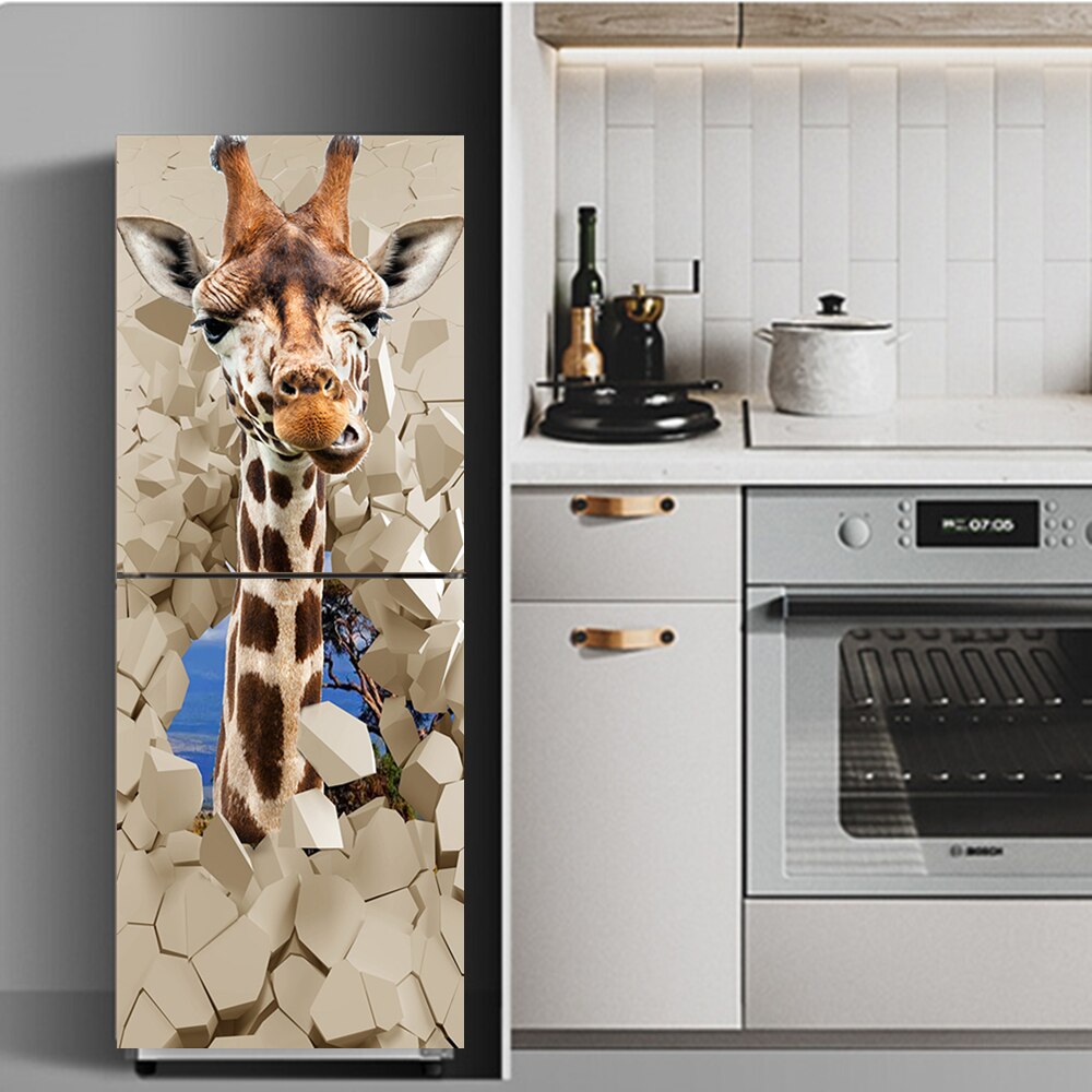 Refrigerator Door Cover Stickers Wallpaper