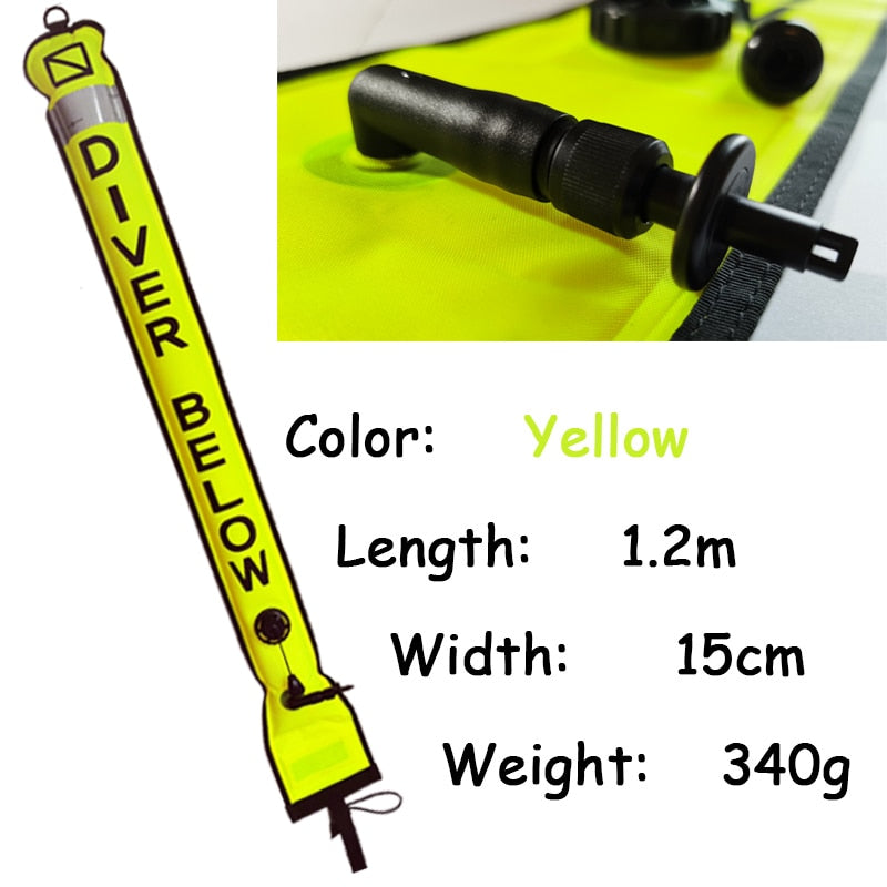 Multi Colored Safety Signage Scuba Diving Surface Marker Buoy