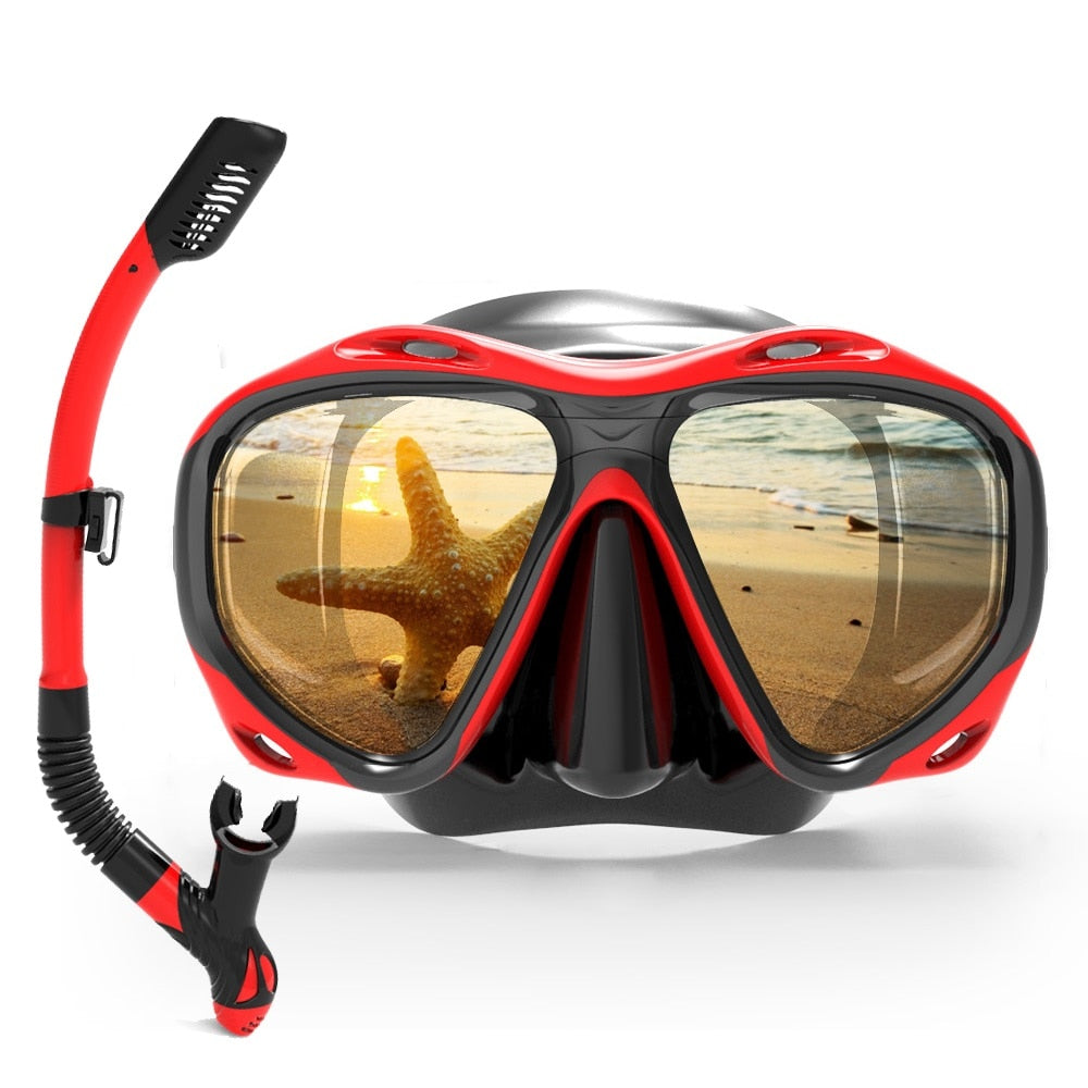 Scuba Diving Mask and Breath Tube Set