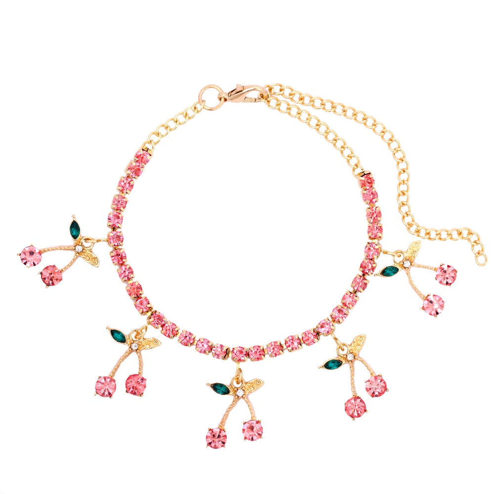 Women's Cherry Fruit Anklet