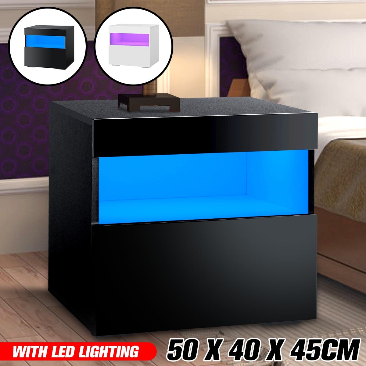 Lit Modern Coffee Table Night Stand