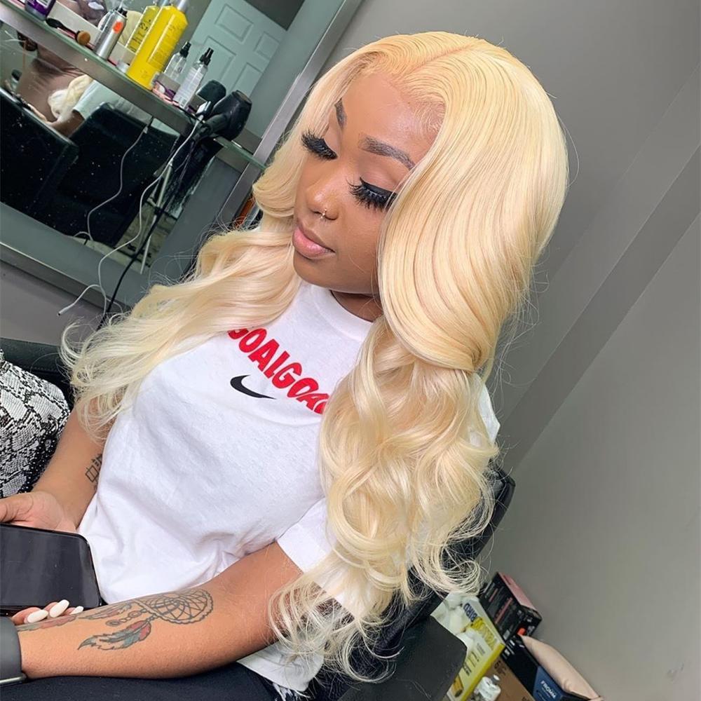 30 Inch Body Wave Blonde Brazilian Lace Wig