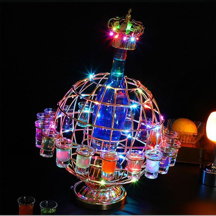 LED Globe Wine Bottle Holder