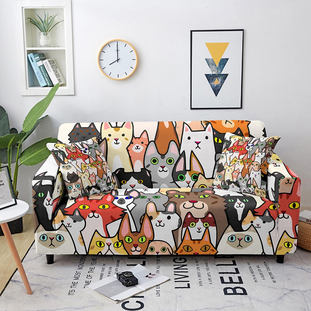 Enchanted Menagerie: Whimsical Animal Sofa Cover Series